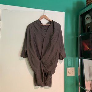 Matthilduer Grey Tunic Shirt - Asymmetrical